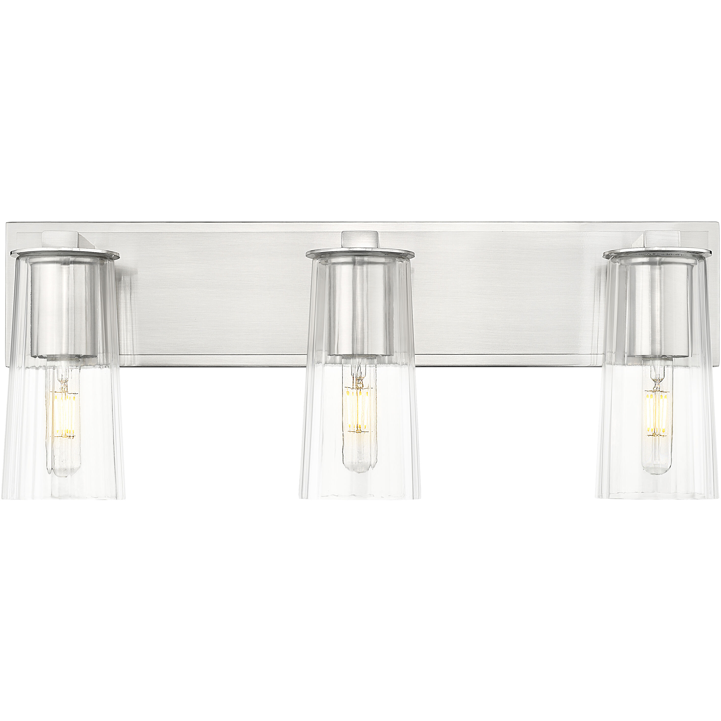 Titus 3 Light 24 inch Brushed Nickel Bath Vanity Light Wall Light