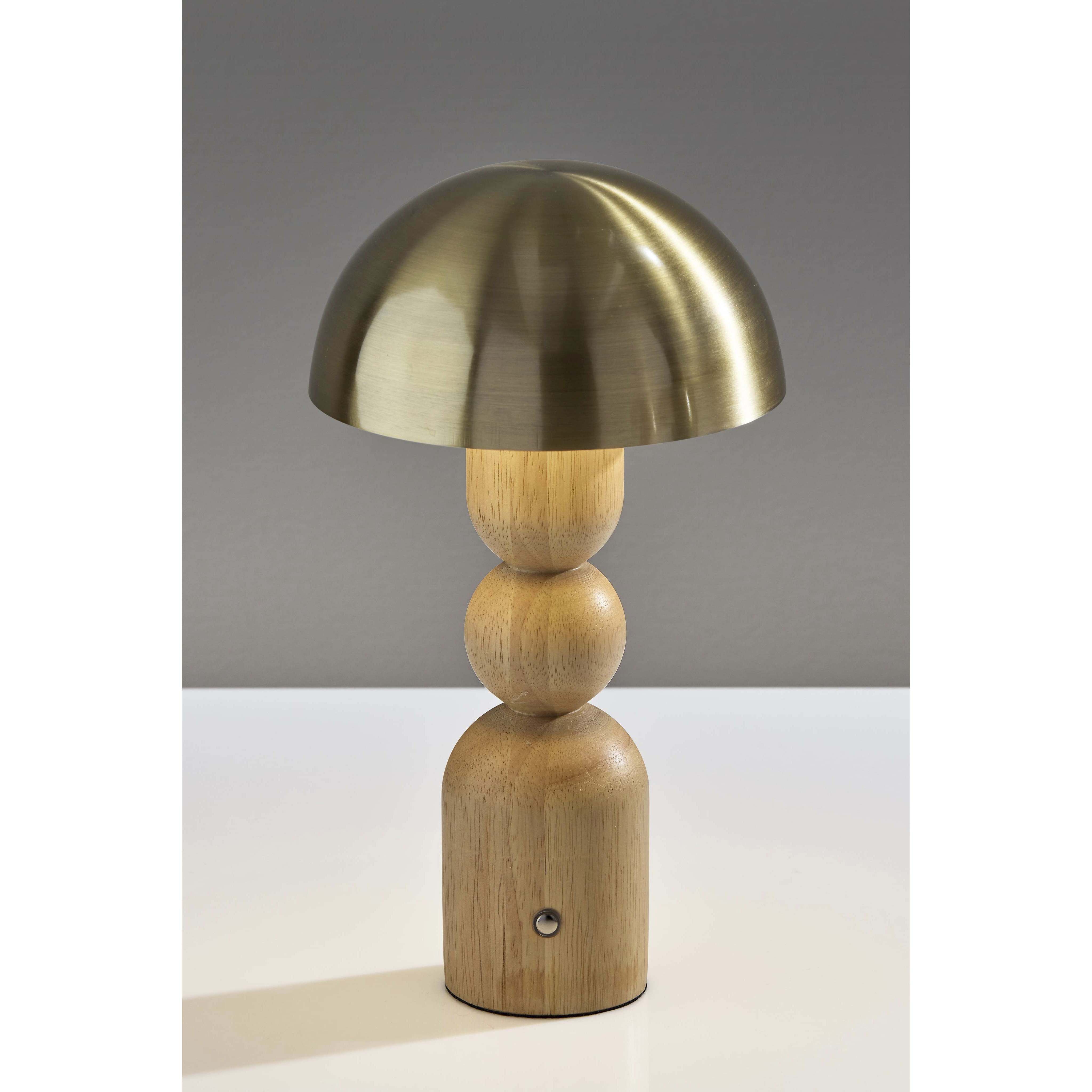 Connie 10.75 inch 2.00 watt Natural and Antique Brass Cordless Table Lamp Portable Light