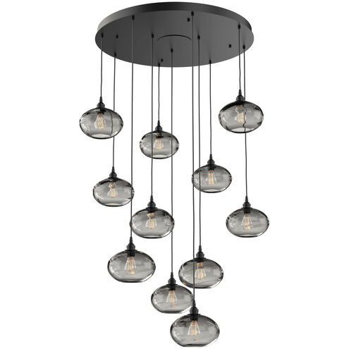 Coppa 11 Light Matte Black Chandelier Ceiling Light, Round Multi-Port