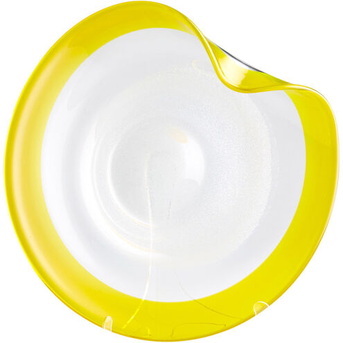 Cosmic 21 X 17 inch Yellow And Clear Plate, Small