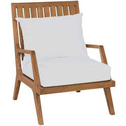 Teak Patio 24 X 23 inch White Outdoor Cushion, Lounge Chair Cushion