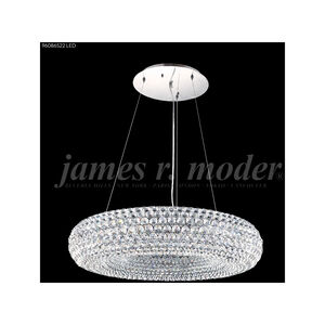 Contemporary 10 Light 28 inch Silver Crystal Chandelier Ceiling Light