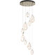 Chrysalis 9 Light 20.5 inch Soft Gold Pendant Ceiling Light in White Crystal