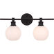 Collier 2 Light 19 inch Black Wall sconce Wall Light