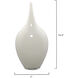 Nymph Decorative 19 X 8 inch Vases in White Glass, Set of 3