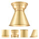Aditi Appalachian 1 Light 8 inch Satin Gold Flush Mount Ceiling Light, Aditi