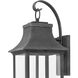 Heritage Adair LED 25 inch Aged Zinc with Antique Nickel and Heritage Brass Outdoor Wall Mount Lantern