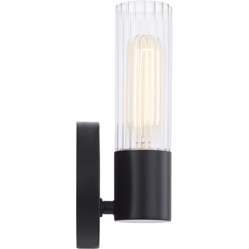 Fusion Collection - Rimini Family 1 Light 4.25 inch Matte Black ADA Wall Sconce Wall Light, EVOLV