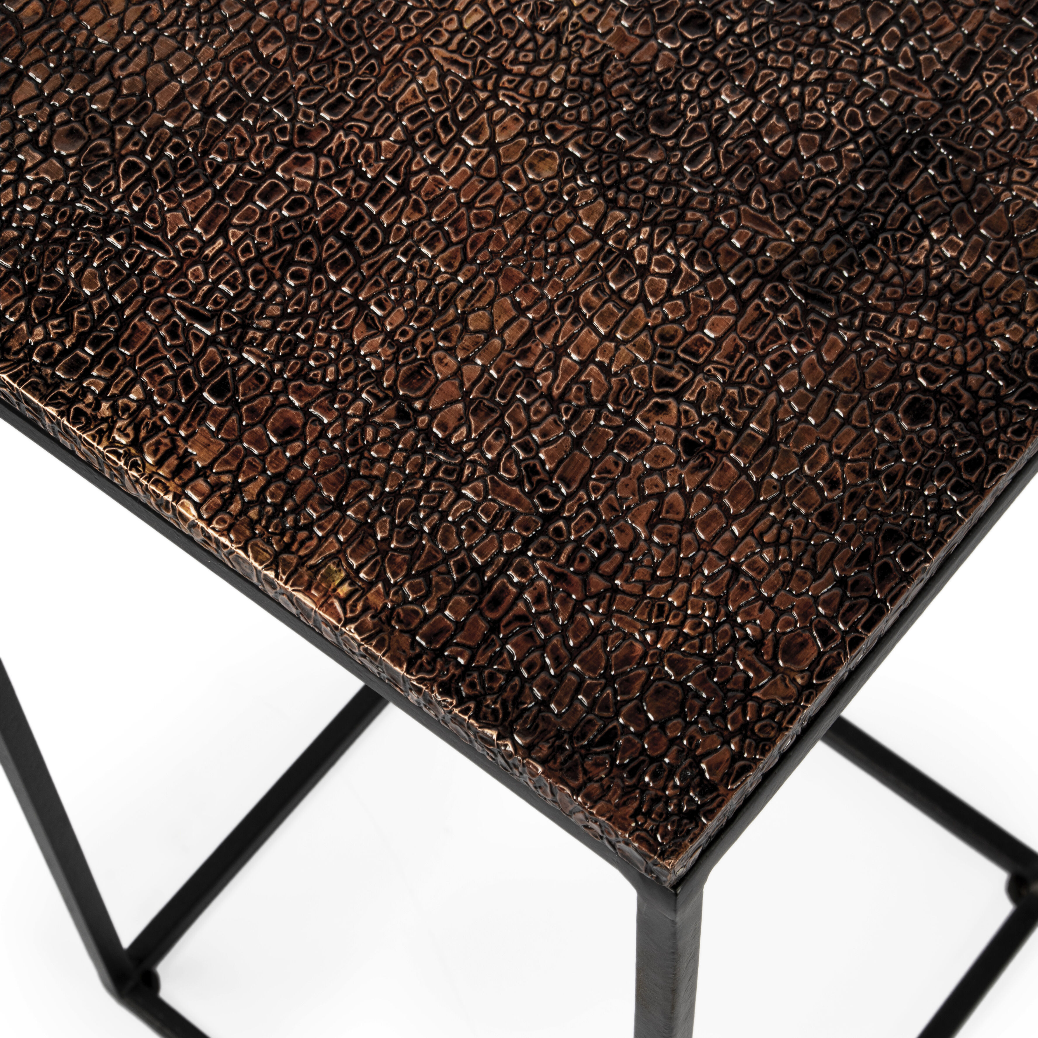 Lacrossa Top Side Table in Bronze