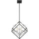 Dexter 3 Light 21 inch Matte Black with Polished Chrome Accents Pendant Ceiling Light