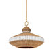 Bethel 1 Light 20.75 inch Vintage Gold Leaf Pendant Ceiling Light