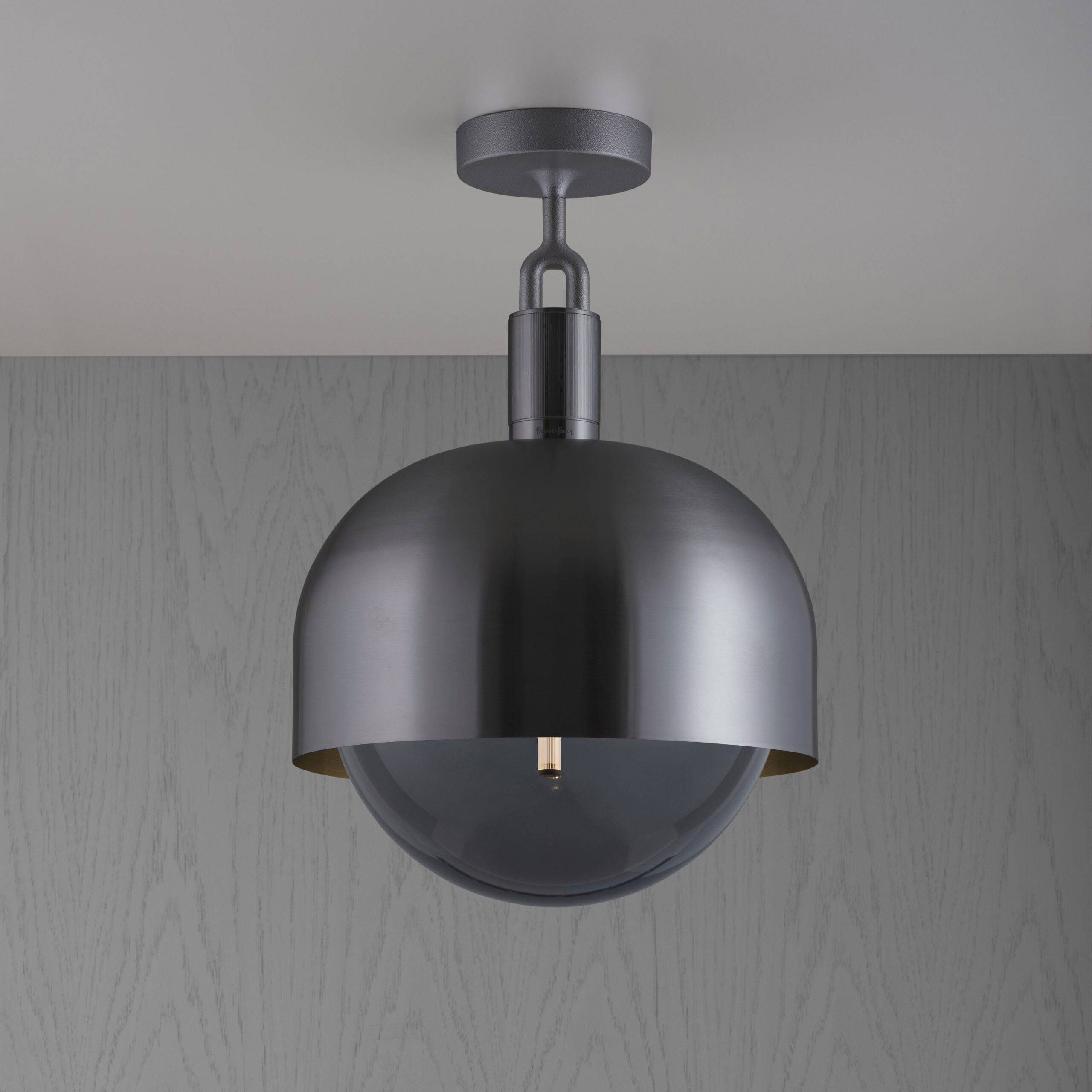 Forked LED 13.39 inch Gun Metal Flush Mount Ceiling Light