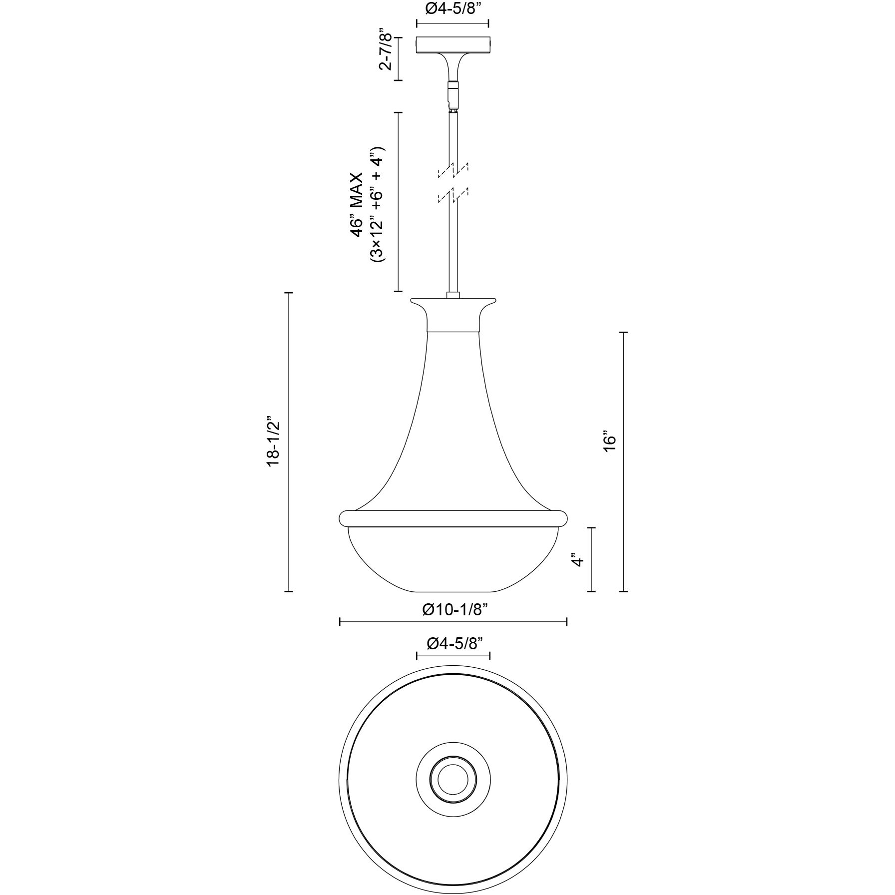 Alora Mood Marcel Pendant Ceiling Light in Chrome