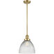Franklin Restoration Seneca Falls LED 9.5 inch Satin Gold Mini Pendant Ceiling Light, Franklin Restoration