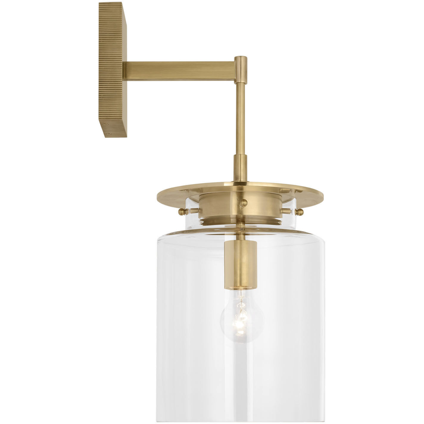 Ray Booth Elias LED 9 inch Antique-Burnished Brass Sconce Wall Light