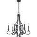 Ania 6 Light 26 inch Black Chandelier 1 Tier Medium Ceiling Light, Medium