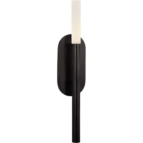 Kelly Wearstler Rousseau LED 4.25 inch Bronze Bath Sconce Wall Light in Etched Crystal, Medium