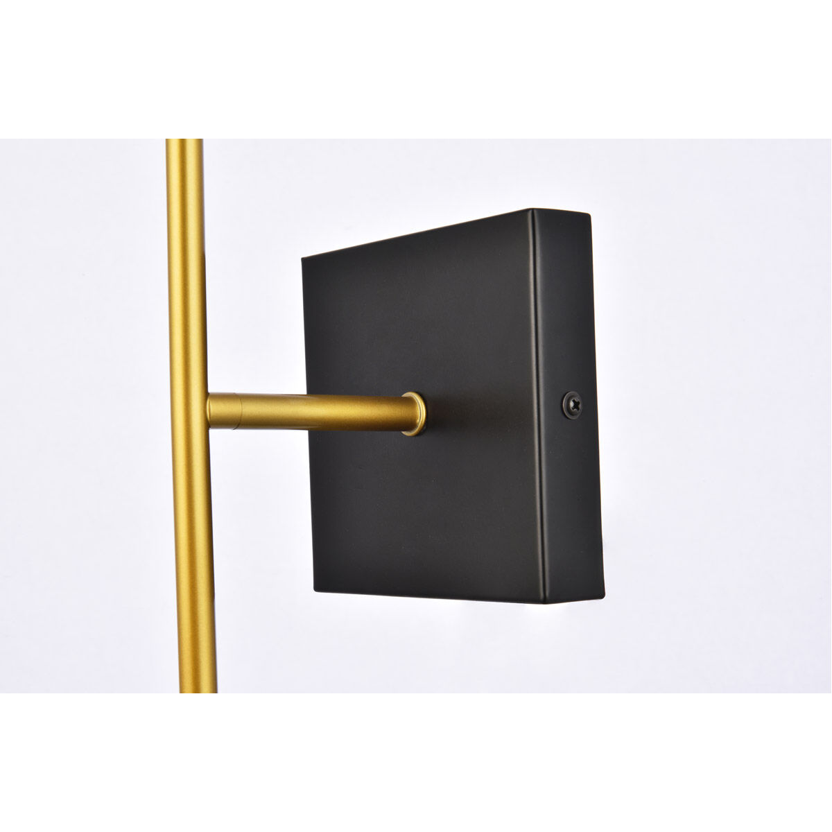 Neri 1 Light 7 inch Black and Brass Bath Sconce Wall Light