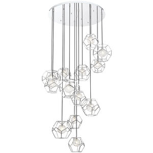 Norway LED 40.5 inch Chrome Chandelier Ceiling Light