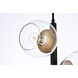 Wells 4 Light 18 inch Black and Brass Pendant Ceiling Light