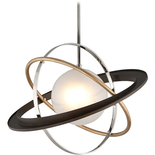 Apogee LED 30 inch Bronze Gold Leaf And Stainless Chandelier Ceiling Light