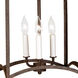 Gothic 3 Light 12 inch Rust Foyer Lantern Ceiling Light