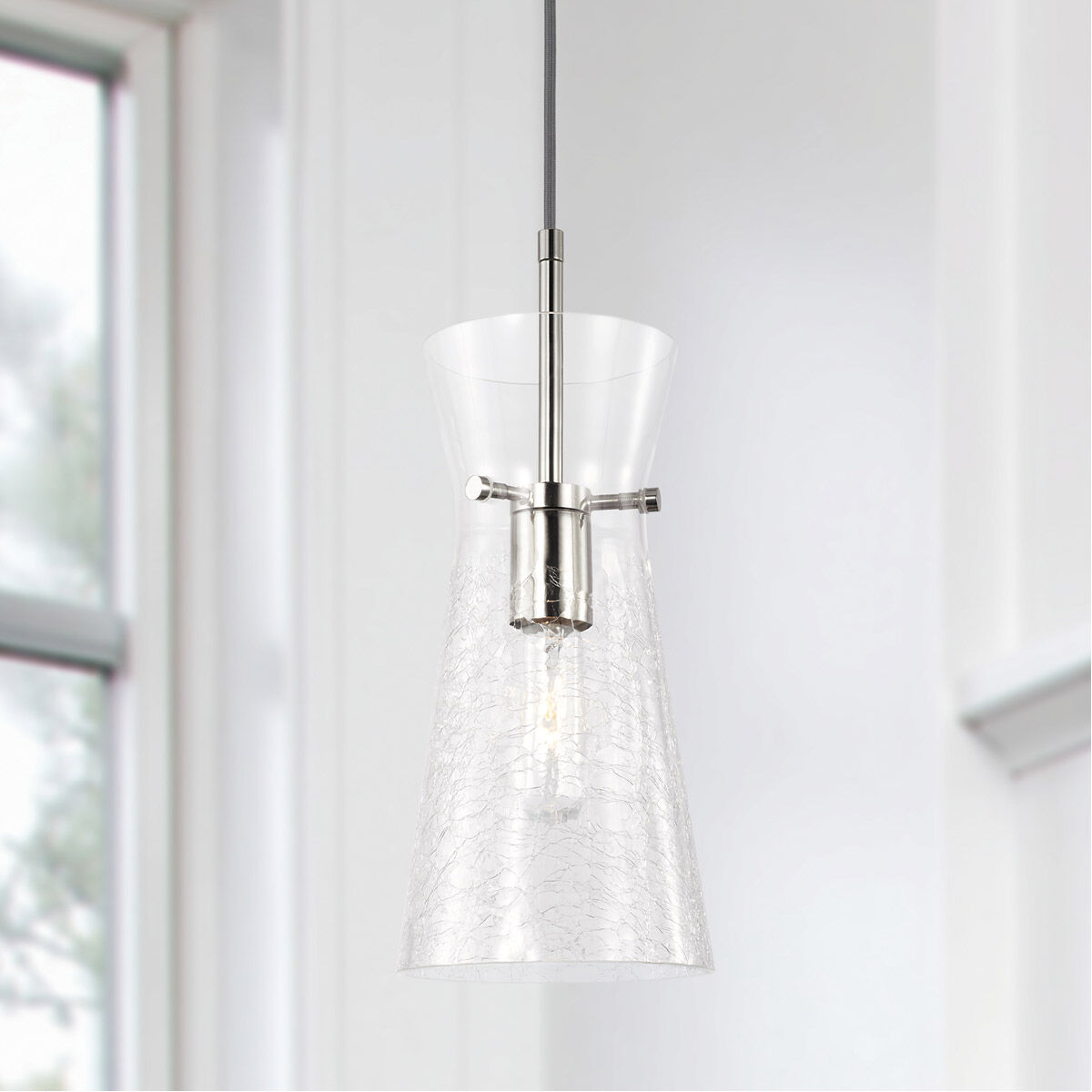 Mila 1 Light 6 inch Polished Nickel Pendant Ceiling Light