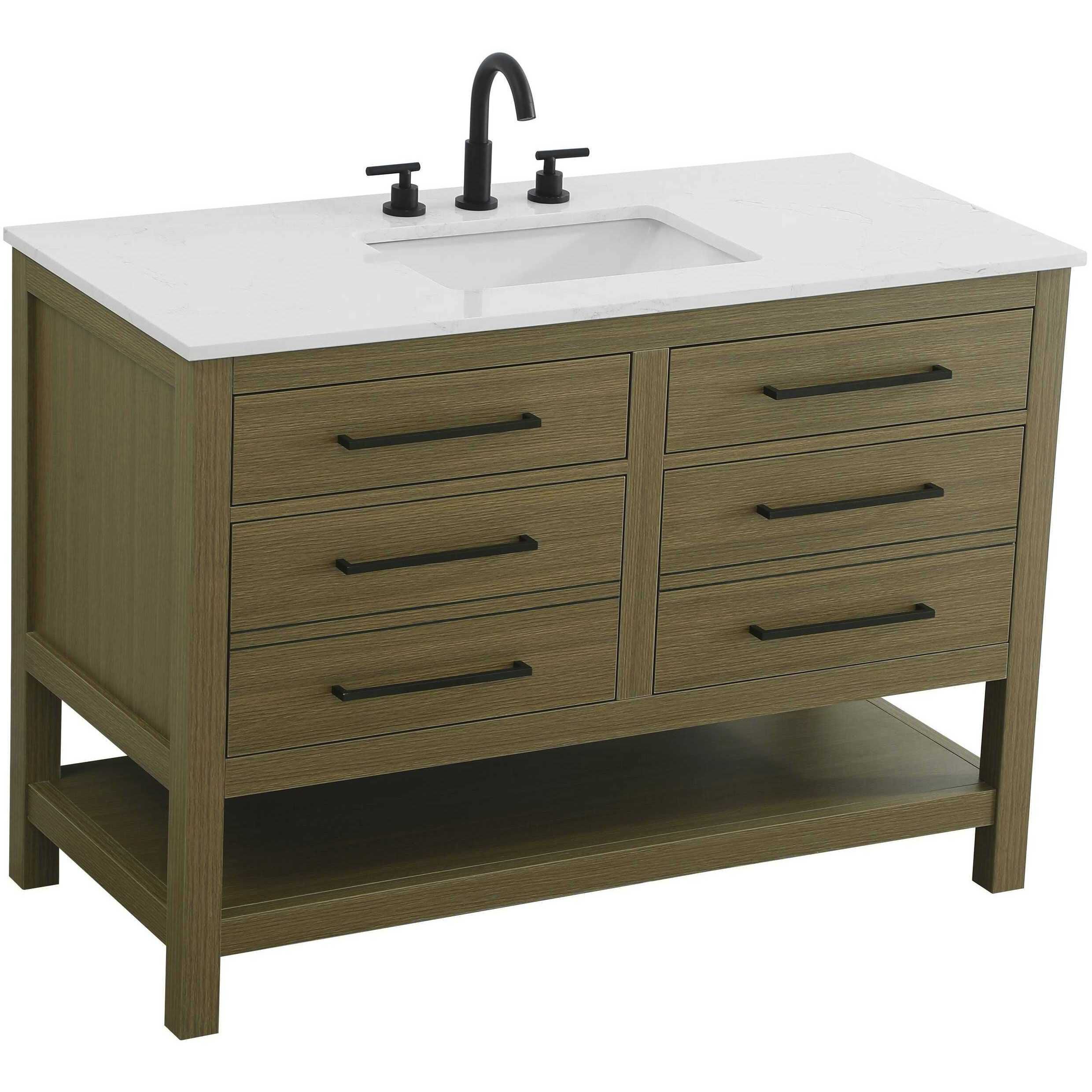 Karson 48 X 34 inch Chestnut Brown Bathroom Vanity Cabinet