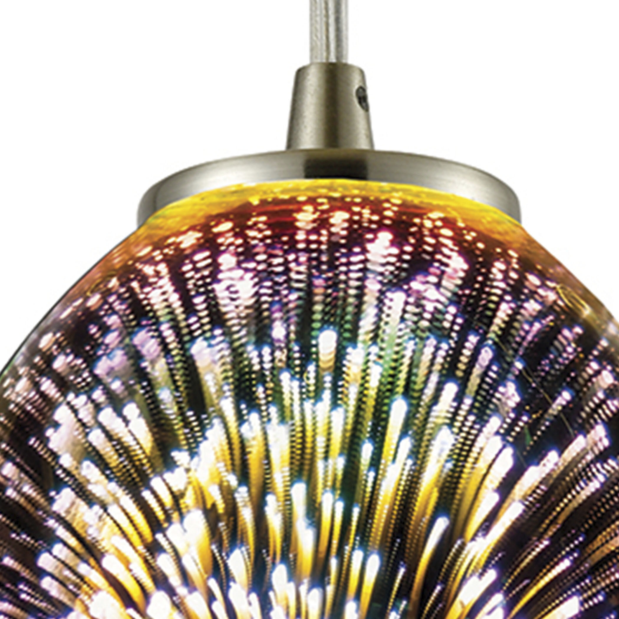 Illusions 1 Light 5 inch Satin Nickel Mini Pendant Ceiling Light