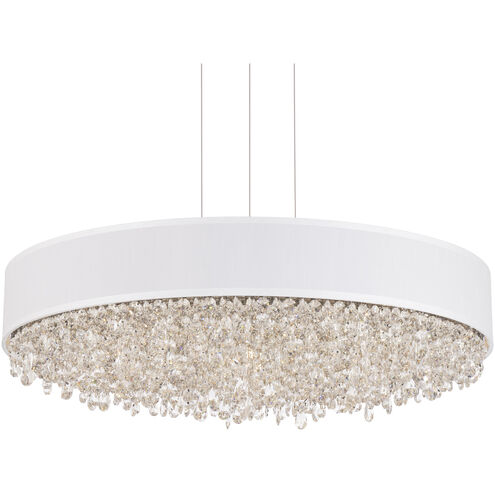 Eclyptix LED LED 24 inch Polished Stainless Steel Pendant Ceiling Light in White, Wavy Layout, Wavy Layout
