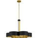 Balsam 6 Light 28 inch Matte Black Chandelier Ceiling Light