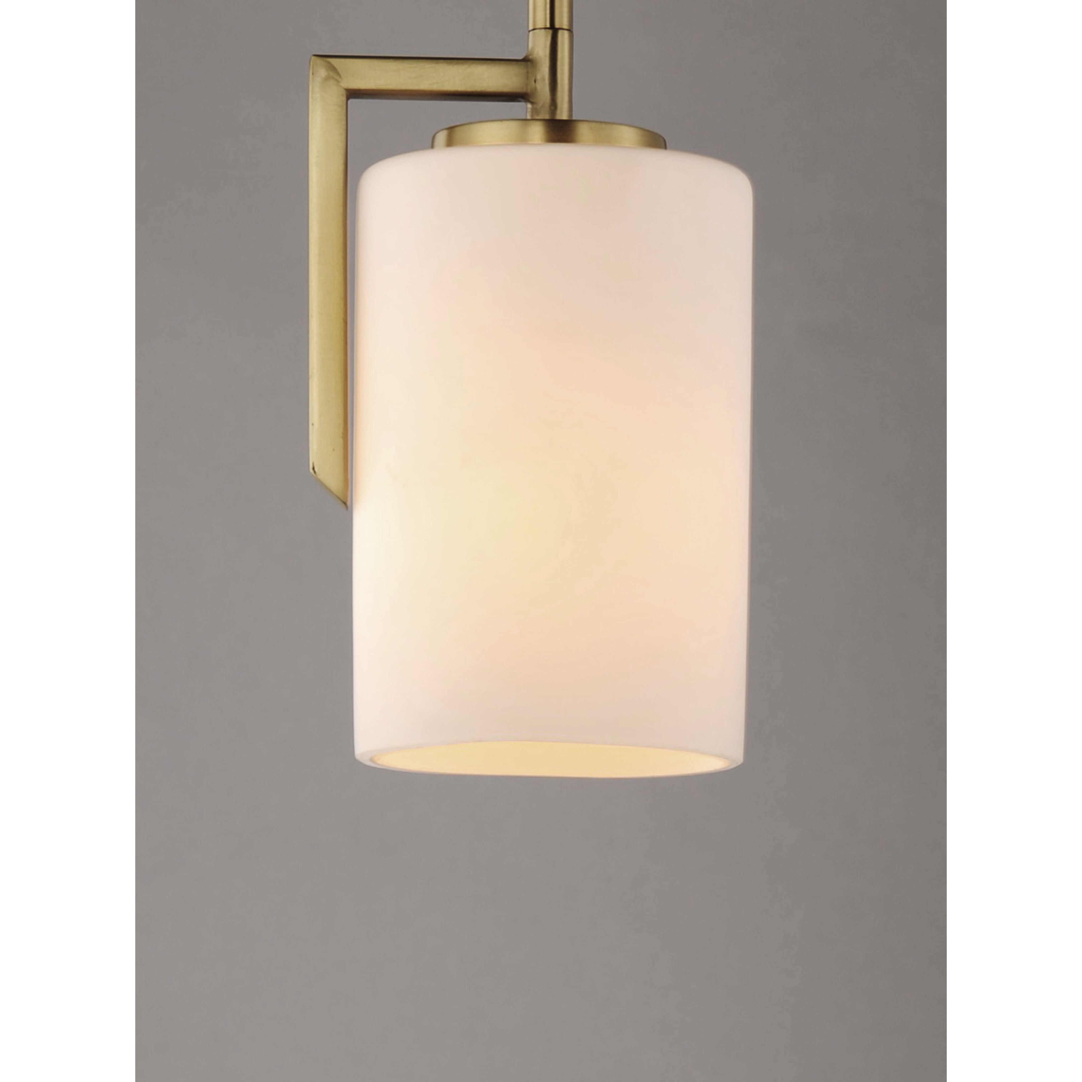 Dart 1 Light 4.5 inch Satin Brass Mini Pendant Ceiling Light