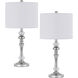 Effingham 24 inch 60.00 watt Brushed Steel Lamp Set Portable Light