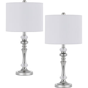 Effingham 24 inch 60.00 watt Brushed Steel Lamp Set Portable Light