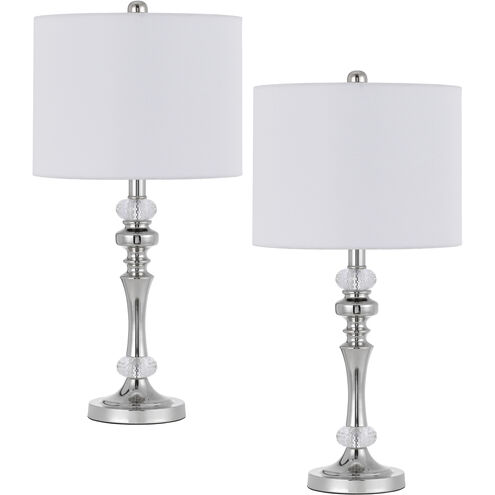Effingham 24 inch 60.00 watt Brushed Steel Lamp Set Portable Light