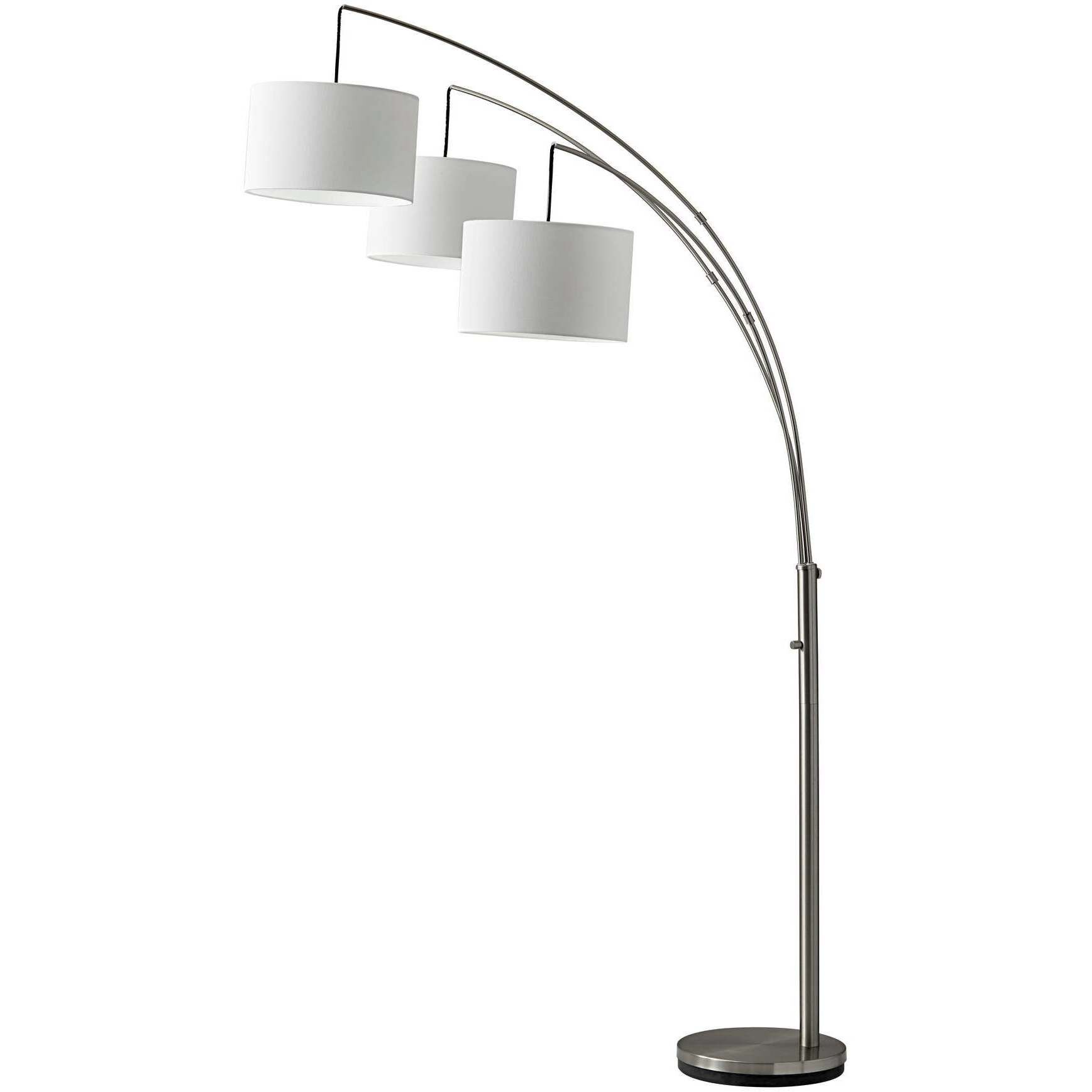 Trinity 84 inch 100 watt Satin Steel Arc Lamp Portable Light in Brushed Steel
