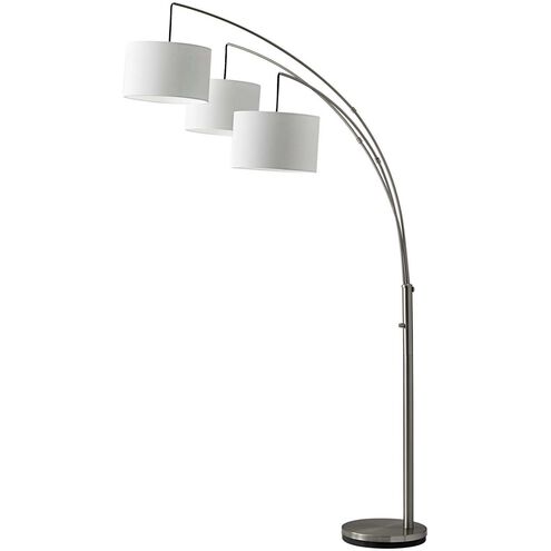 Trinity 84 inch 100.00 watt Satin Steel Arc Lamp Portable Light in Brushed Steel
