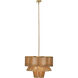 Dimension 1 Light 24.5 inch Antique Brass Chandelier Ceiling Light