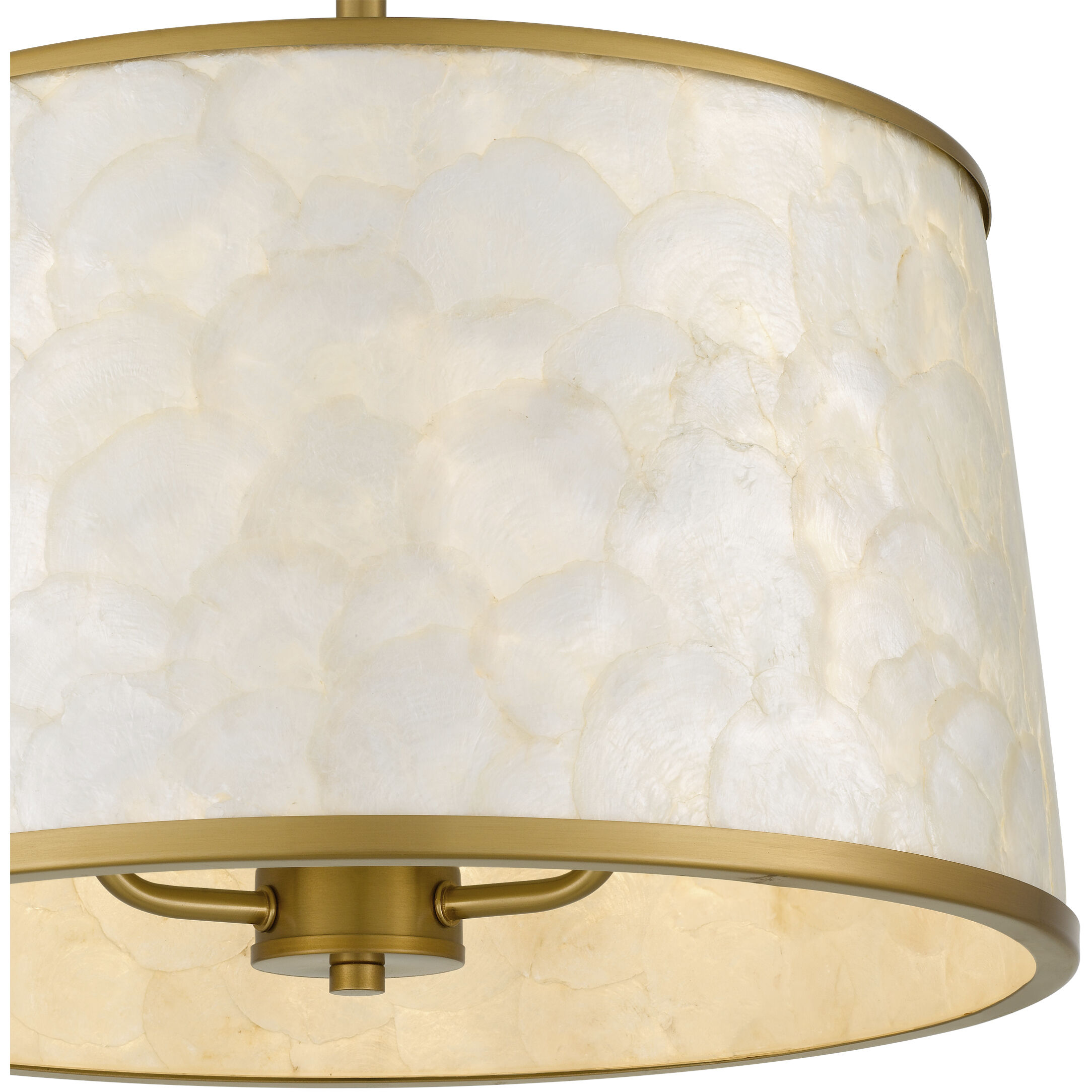 Windley 3 Light 16 inch Brushed Gold Semi-Flush Mount Ceiling Light