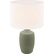 Richard June Sayer 27.32 inch 60 watt Sage Stoneware Table Lamp Portable Light