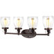 Belton 4 Light 28.75 inch Bronze Wall Bath Fixture Wall Light