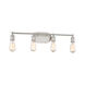 Industrial 4 Light 27 inch Brushed Nickel Bathroom Vanity Light Wall Light