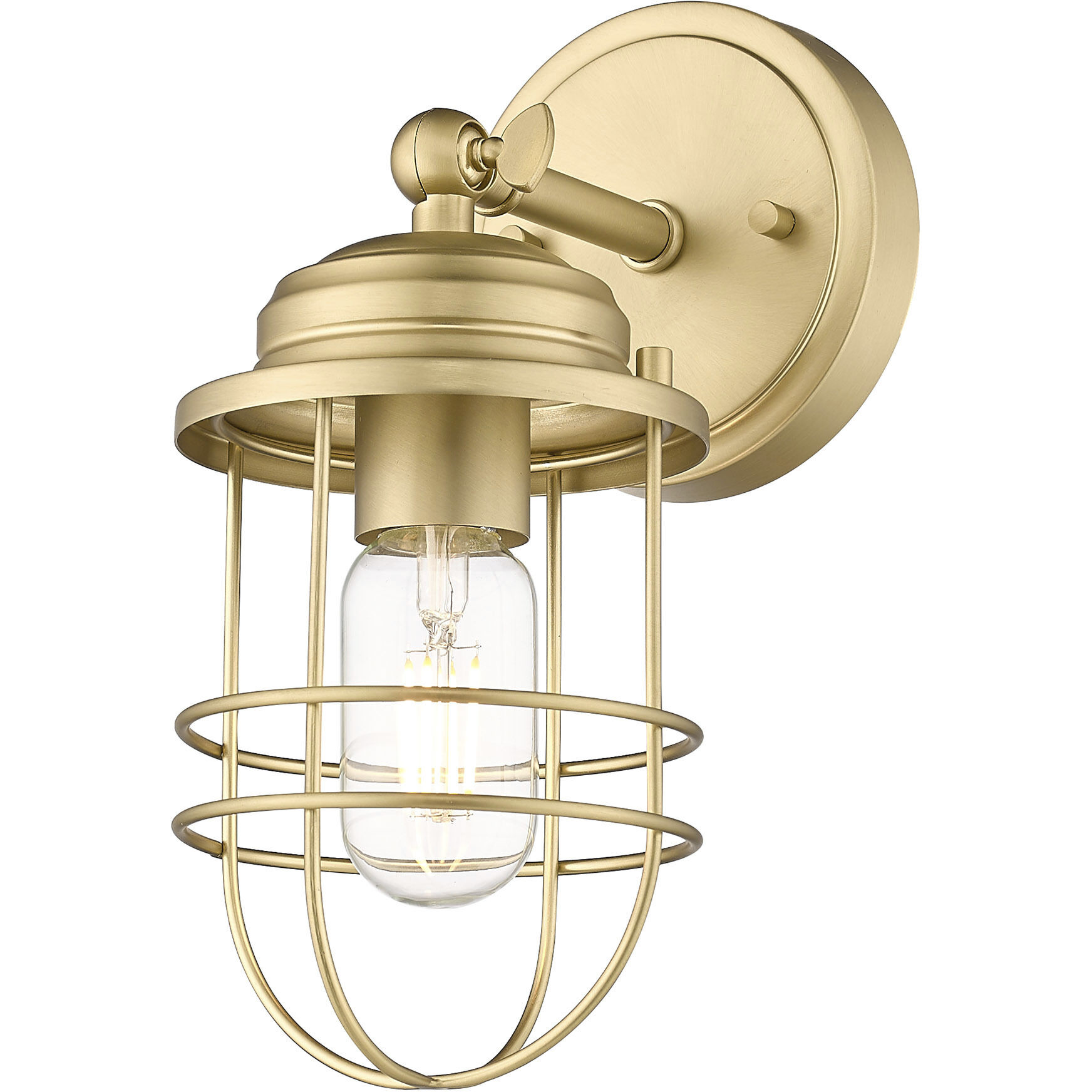 Seaport 1 Light 4.63 inch Brushed Champagne Brass Wall Sconce Wall Light