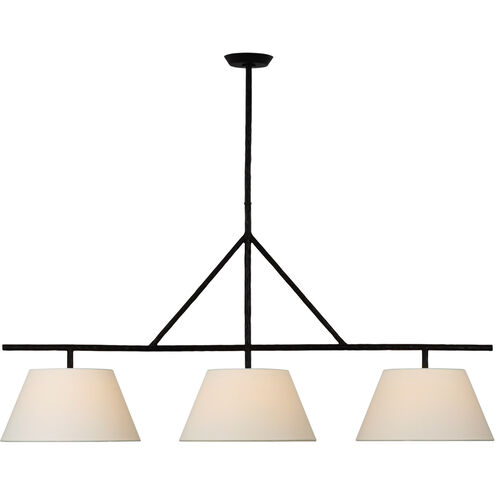 Suzanne Kasler Collette LED 57.5 inch Aged Iron Linear Pendant Ceiling Light, Large