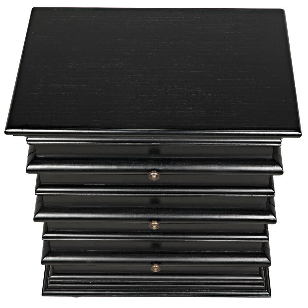 Ascona 30 X 28 inch Hand Rubbed Black Side Table