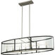 Downtown 7 Light 44.5 inch Buffed Nickel And Graphite Linear Pendant Ceiling Light