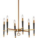 Langford 6 Light 24 inch Vintage Bronze Chandelier Ceiling Light in Vintage Brass