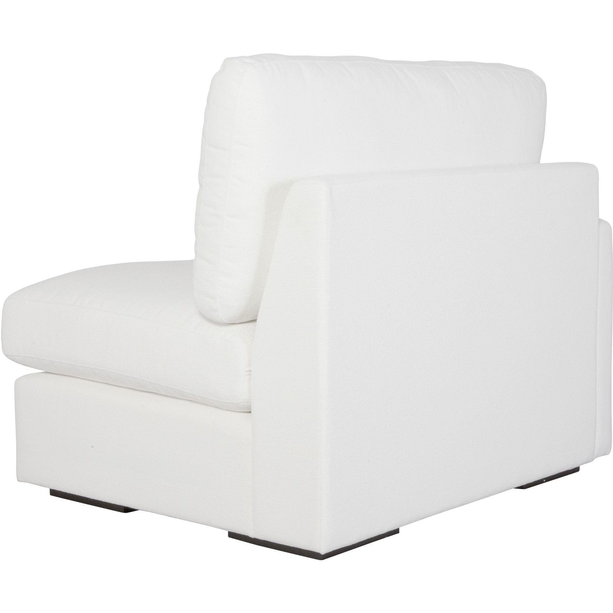 Refuge Arctic White Polyester Sofa, Left Arm Facing