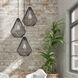 Geometric 1 Light 12 inch Black Mini Pendant Ceiling Light