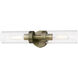 Ludlow 2 Light 4.25 inch Antique Brass Vanity Sconce Wall Light